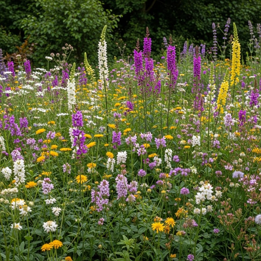 Schaduwflora (Schaduwrijke bloemen) bloemenmengsel