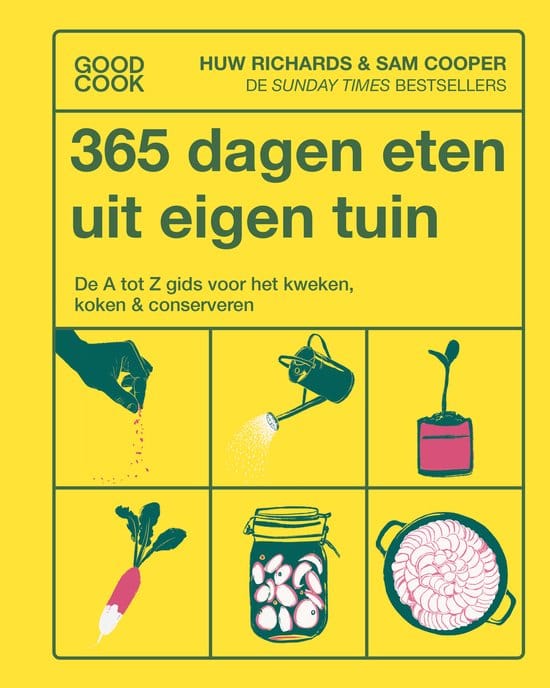 365 dagen eten uit eigen tuin (Huw Richards) boek